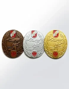 Abbildung der Atemschutz Leistungsabzeich in Bronze, Silber und Gold